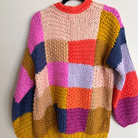 Pink Lily Multicolor Chunky Knit Cardigan - Picture 4 of 5